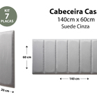 Placas Cabeceira Modulada Adesiva Casal Estofada 140cm X 60cm