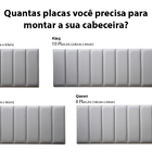 Placas Cabeceira Modulada Adesiva King Estofada 200cm X 60cm