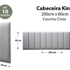 Placas Cabeceira Modulada Adesiva King Estofada 200cm X 60cm