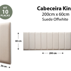 Placas Cabeceira Modulada Adesiva King Estofada 200cm X 60cm