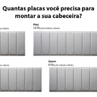 Placas Cabeceira Modulada Adesiva King Estofada 200cm X 60cm