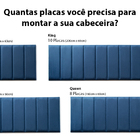 Placas Cabeceira Modulada Adesiva King Estofada 200cm X 60cm