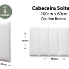 Placas Cabeceira Modulada Adesiva Solteiro Estofada 100cm X 6