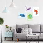 Placas Decoração Minimalista Animais Safari 20x30cm Kit 4un