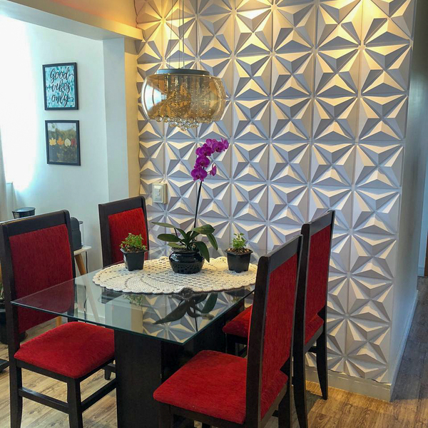 Placas Decorativas 3d Poliestireno P/ Parede Mini Estrelar