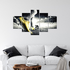 Placas Decorativas em MDF Campo de Futebol e Chuteira 5 un