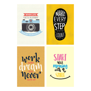 Placas Decorativas Frases Positivas Em Ingles Kit 4un 30x40 Leroy Merlin