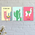 Placas Decorativas Lhama