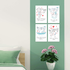 Placas Decorativas MDF Frases Namorados 30x40cm Kit 4un