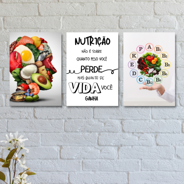 Placas Decorativas Profissões Nutrição