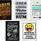 Placas Decorativas Quadros  20x30 Em Mdf Kit 5 Placas Frases
