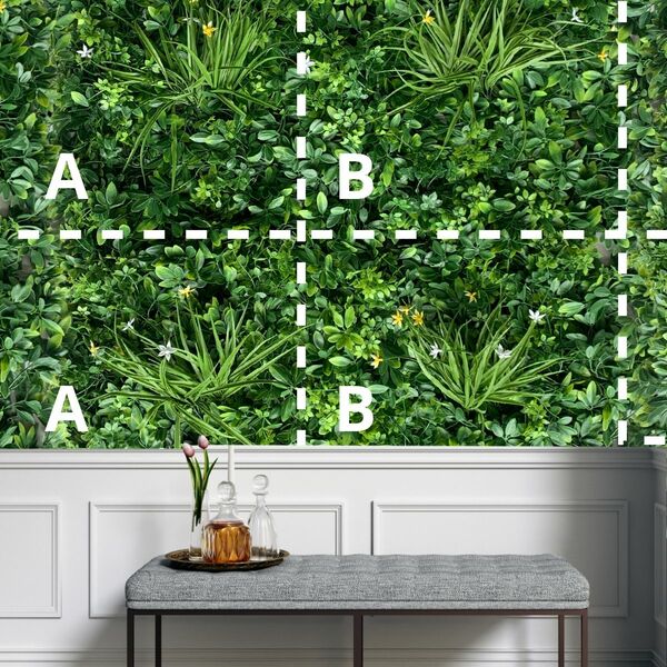 Placas Kit 1m² Jardim Vertical Artificial Paredes Verdes Deco