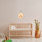 Placas Pinus Redonda Infantil Menina Frases