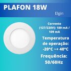 Plafon 18w Luminaria Led Slim Redondo Embutir Gesso Sanca Bra