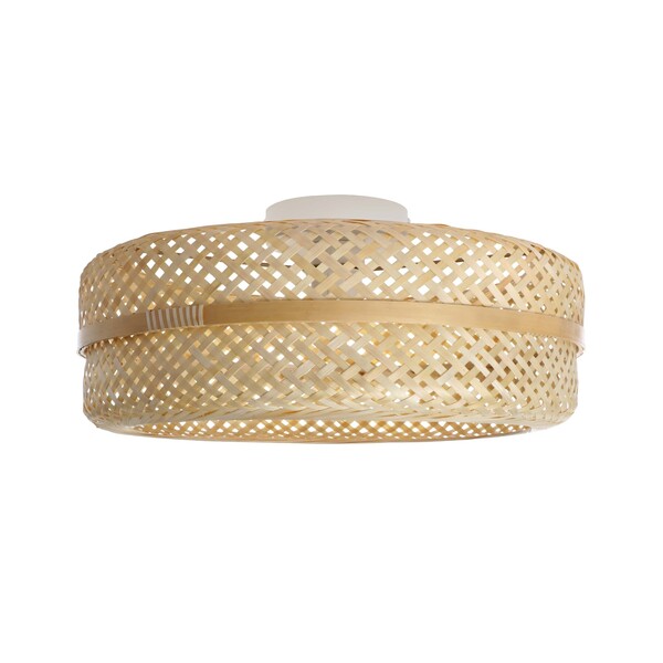 Plafon 1 Lâmpada Cru Bambu IP20 Palanga Inspire