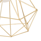 Plafon 1 Lâmpada Dourado Metal Aramado Pantoja&Carmona