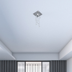 Plafon 1 Lâmpada Prata Cristal Brilhante LLUM Bronzearte