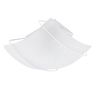 Plafon 2 Lâmpadas Branco Metal e Vidro 6196 Pantoja&Carmona