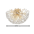 Plafon 35cm Dourado 3l G9 Bivolt Sindora Dcx01238