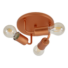 Plafon 3 Lâmpadas E27 Cobre Metal 1603 Pantoja&Carmona