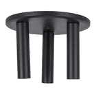 Plafon 3 Lâmpadas Preto Metal Tube Auremar