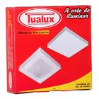 Plafon 4 Lâmp. E27 Quadrado 36x36cm Branco Tualux