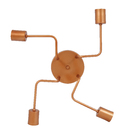 Plafon 4 Lâmpadas Cobre Armes Auremar