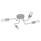 Plafon 4 Lâmpadas Prata Armes Auremar