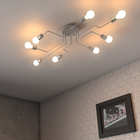 Plafon 8 Lâmpadas Prata Armes Auremar