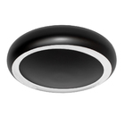 Plafon Aliança Luz Indireta Preto Fosco