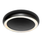 Plafon Aliança Luz Indireta Preto Fosco