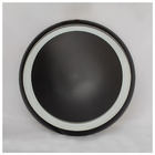 Plafon Aliança Luz Indireta Preto Fosco