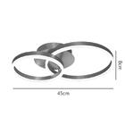 Plafon Aliança Marrom 30x40cm Led 44w 840lm 3080k Bivolt Para