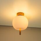 Plafon Apple C/ Globo Leitoso + Led G9 5w Branco Quente 110v