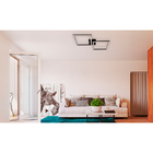 Plafon Arandela 2 Alumínio Luz Pra Baixo 48w Quadrado 62x47cm