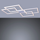 Plafon Arandela 4 Alumínio Luz Pra Baixo 96w Quadrado 73x73cm