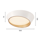 Plafon Astraled Bonanos P-9922 Led Bivolt Branco / Dourado