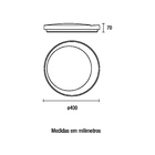 Plafon Astro Led Blumenau Marrom