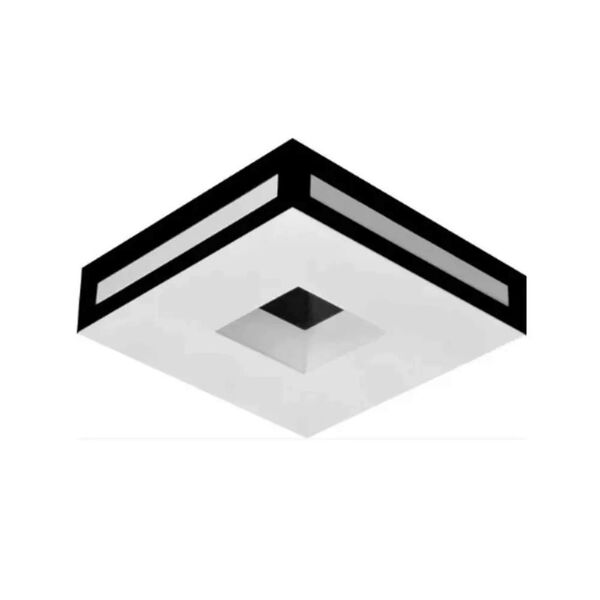 Plafon Asturias 4 Lâmpadas Preto 36×36cm Tualux