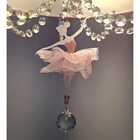 Plafon Bailarina Rosa 30x15 Com Cristal 2 Em 1