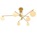 Plafon Bella Calder Dourado E Branco 116x52cm G9 42w Dw004