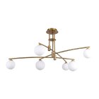 Plafon Bella Calder Dourado E Branco 116x52cm G9 42w Dw004