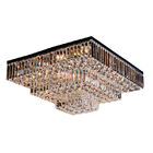 Plafon Bella Carré Metal Cristal 67cm X 67cm X 33cm Aq017