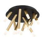 Plafon Bella Manacá 47x30cm Led Dourado Bd001s