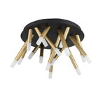 Plafon Bella Manacá 47x30cm Led Dourado Bd001s