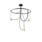 Plafon Bella Yd012 Mob 3l G9 21w 800x1000mm - Preto/dourado/b