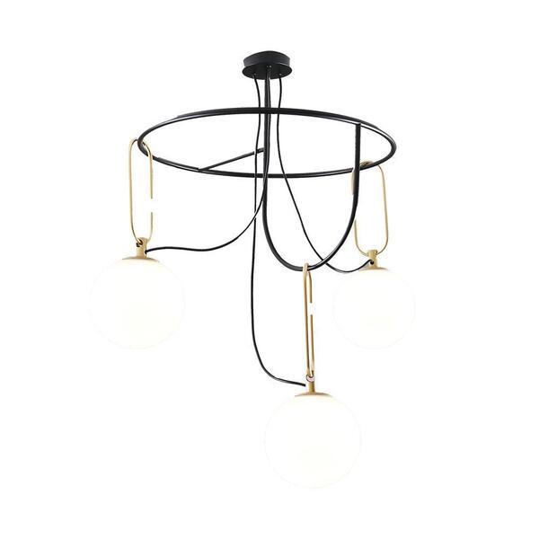 Plafon Bella Yd012 Mob 3l G9 21w 800x1000mm - Preto/dourado/b