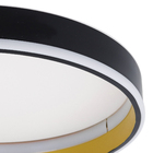 Plafon Bello Preto e Dourado 40cm Luz Amarela Bivolt SL Imports