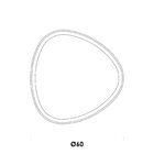 Plafon Bio Preto 60cm Led 48w 3000k Bivolt Bella