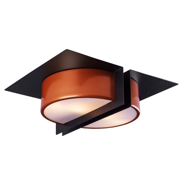 Plafon Bivolt 25cm Dual Startec Preto/cobre